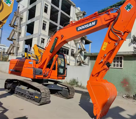 Excavadora de rodas usadas laranja DX225LC Doosan Backhoe Excavadora de rodas usadas