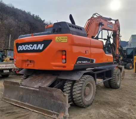 Doosan DH140W Coreano Original Usado Com Excavadora de Roda Em Boa Condição