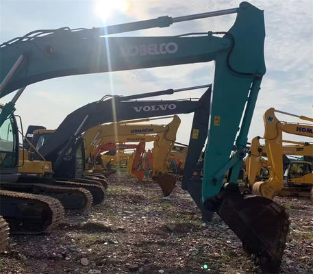 Excavadora de quatro tempos de segunda mão Kobelco SK210LC Recondicionada
