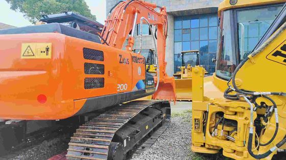 Boa condição 19400KG Laranja Usada Hitachi Excavator Zx200 com 3.4/5.5km/h velocidade de marcha