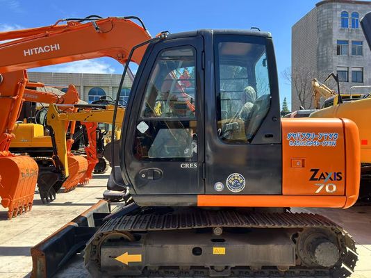 Usado HITACHI ZX70 Mini Excavator japonês 7 Ton Zaxis 70 com motor Isuzu Crawler Moving Tipo