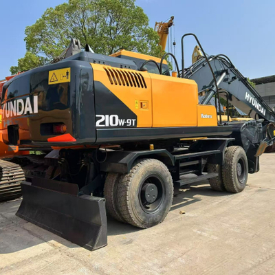 Coréia usada Hyundai 210w 21Ton Excavadora hidráulica de rodas Hyundai 210W R210W-9