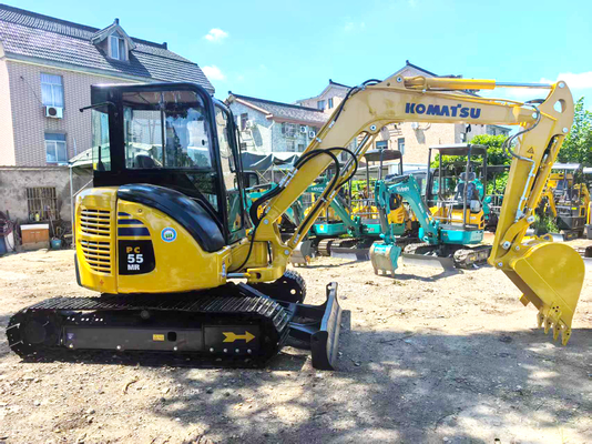 Mini escavadeira Komatsu PC55 usada de 2022, 5,5 toneladas | Giro traseiro zero | Mini escavadeira usada | 2000 horas | Garantia de 1 ano