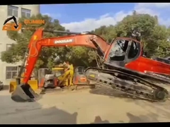 Excavadora de rodas usadas laranja DX225LC Doosan Backhoe Excavadora de rodas usadas